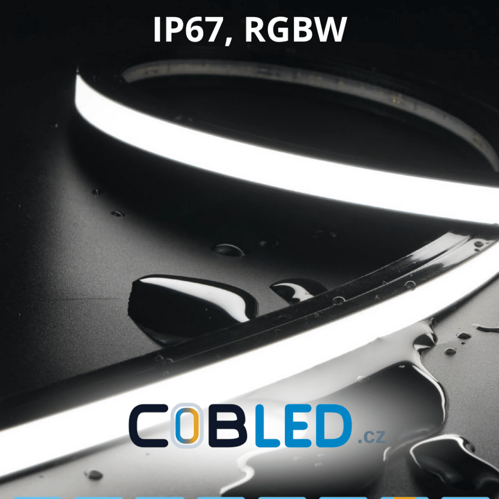 NEON černý, barva RGBW, 24V (napětí DC), IP67